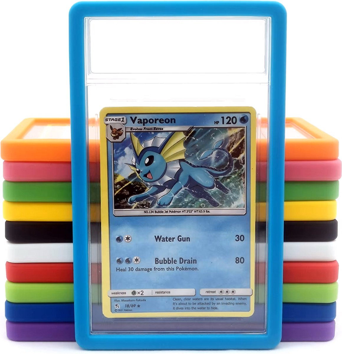 Slab beschermhoes Licht Blauw | Slab Cover | Slab | Beschermhoes | Slab Protector | PSA Case | PSA | TCG | Pokémon | Yu-Gi-Oh! | Cardgame | Trading Card Game | Lorcana | Magic the Gathering | One Piece